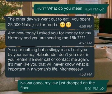 Lady Blasts her Boyfriend for gifting her N15, 000 to celebrate her Birthday (Photo) 7