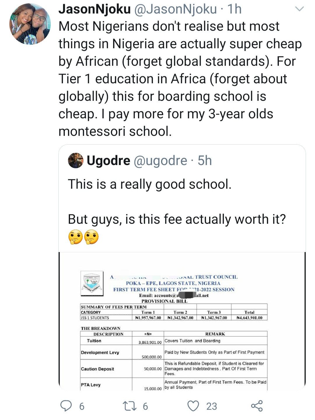 "4.6 million Naira school fees is cheap. I pay more for my 3-year-old" - iROKO TV boss Jason Njoku 7