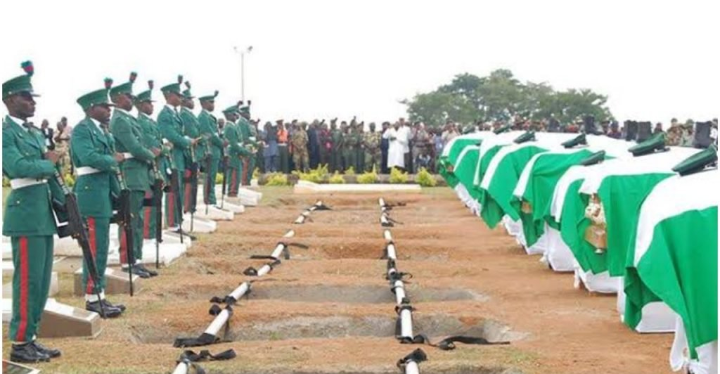 Bodies of 11 slain soldiers arrive military cemetery in Makurdi 1