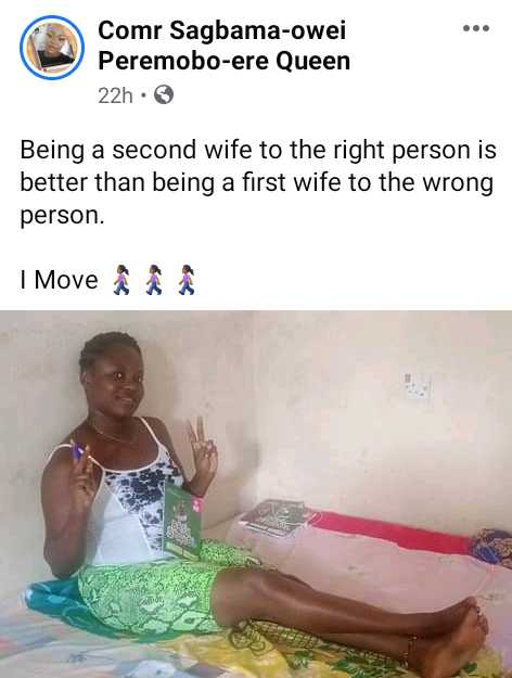 "Being a second wife to the right person is better than being a first wife to the wrong person" - Nigerian woman says she has agreed to be a second wife 6