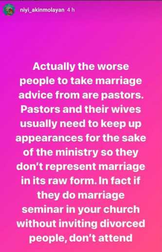 The worse people to take marriage advice from are pastors- filmmaker Niyi Akinmolayan 4