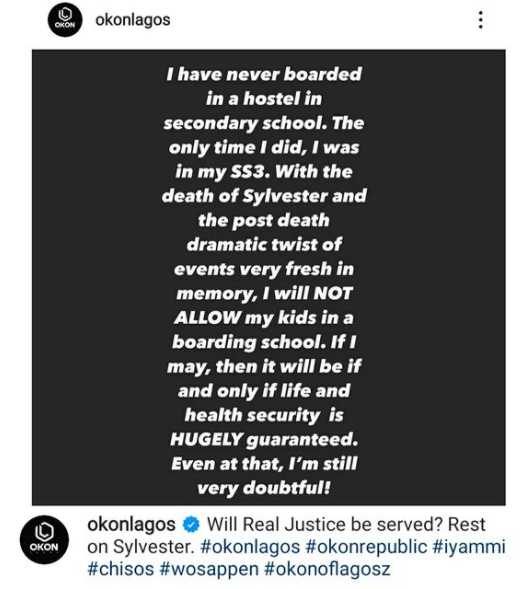 Sylvester Oromoni: "Will real justice be served?" - Actor Bishop Okon says as he vows never to send his children to boarding school 4