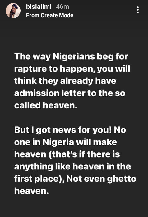 No one in Nigeria will make the so called heaven - Bisi Alimi 4 No one in Nigeria will make the so called heaven - Bisi Alimi 4