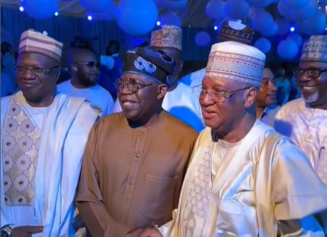 Tinubu spotted at a birthday party which was held close to where Arise TV presidential town hall meeting was holding 1