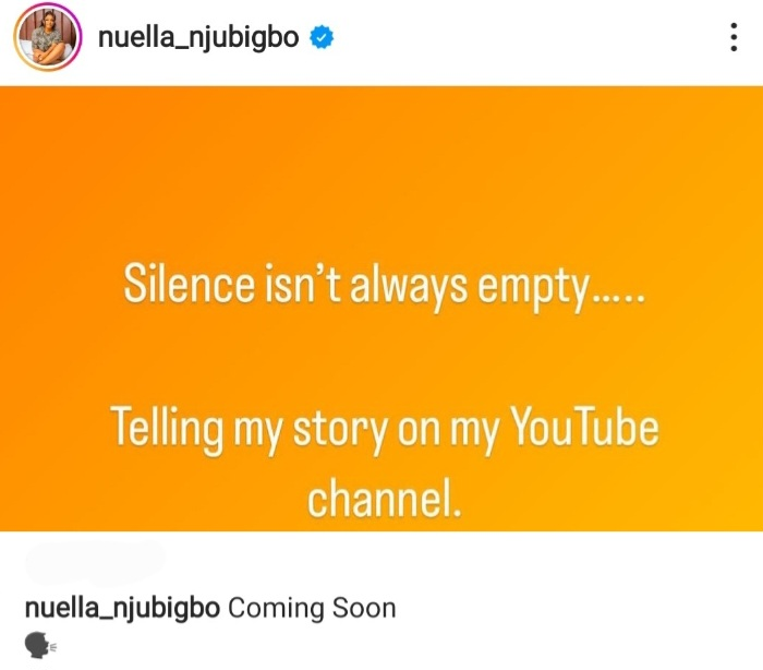 "Silence isn't always empty," Actress Nuella Njubigbo promises to tell her story soon as ex-husband Tchidi Chikere marries for the third time 6