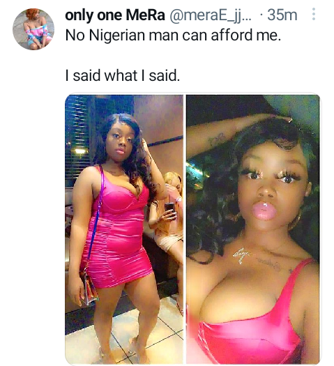 No Nigerian man can afford me - Nigerian Lady shares 4