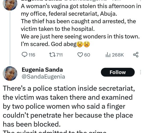 Woman's genital stolen in Abuja, Police arrest culprit 3