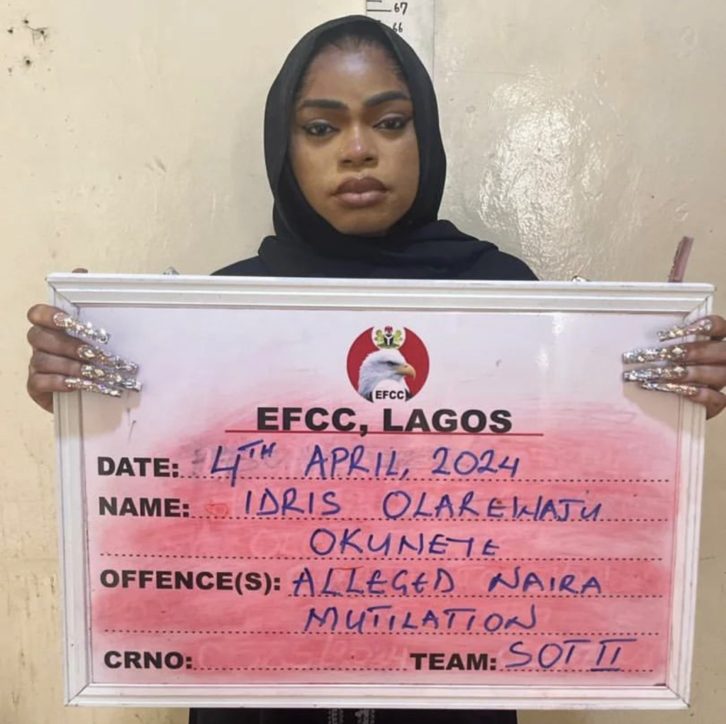 EFCC confirms arrest and detention of crossdresser, Bobrisky over abuse of Naira 4 EFCC confirms arrest and detention of crossdresser, Bobrisky over abuse of Naira 4