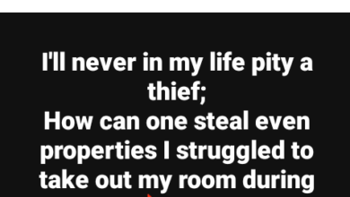 Photo of I will never in my life pity a thief – Nigerian man says after thieves stole properties he managed to salvage from his room during a fire