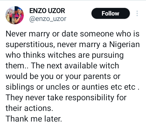 Never date or marry someone who is superstitious - Nigerian man says 3