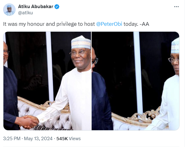 Peter Obi pays Atiku Abubakar a visit 4