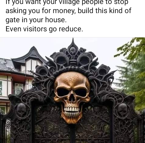 Build this kind of gate in your house - Abroad-based Nigerian man shares tips on how to stop village people from asking one for money 3