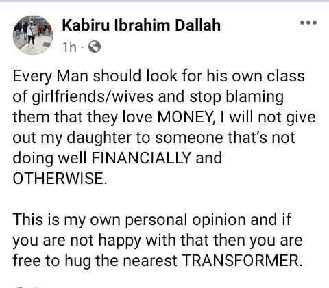 I will not give out my daughter to someone that is not doing well financially - Nigerian man says 3