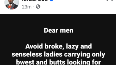 Photo of Avoid broke, lazy and senseless ladies looking for men to bill – Activist, Israel Joe tells men