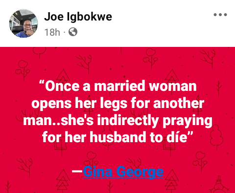 A man can have 5 girlfriends but when your wife starts dating another man, your life is in danger - Joe Igbokwe says 6
