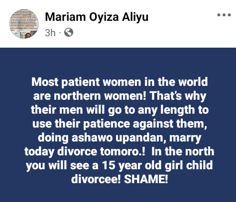 The most patient women in the world are Northern women - Nigerian woman writes about divorce rate among Northerners 7