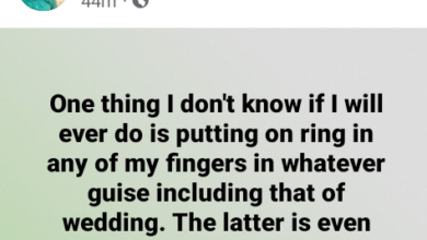 Photo of I will never put on a ring in any of my fingers in whatever guise including wedding. It’s the first stage of bondage – Married Nigerian man says