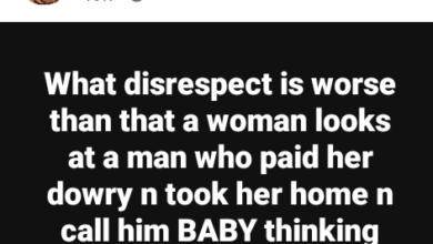 Photo of It is disrespectful for a woman to call the man who paid her dowry baby – Nigerian man says