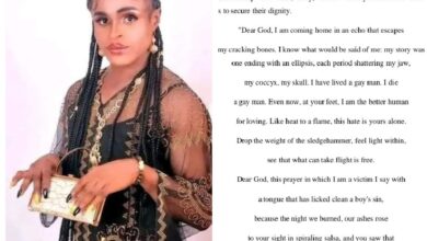 Photo of UNICAL law student dedicates his final year project to murdered cross-dresser, Abuja Area Mama