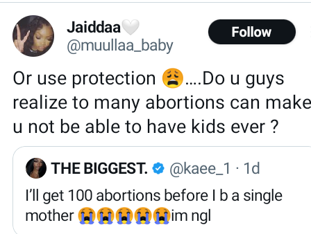 As someone who has had many abortions, I still get pregnant - Canada-based Ghanaian woman tells lady who says she would rather have 100 abortions than be a single mother 7