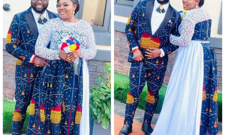 We weren't broke. That was our choice - Nigerian couple shows off their church wedding outfits 3