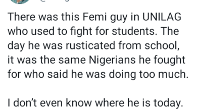 Photo of Nigerians are NOT worth fighting for – Man recalls how a guy who fought for students in UNILAG was treated after being rusticated