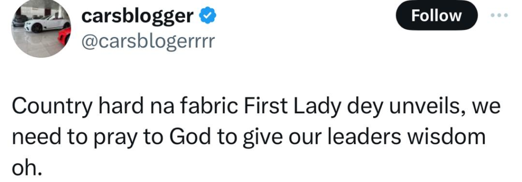 ''Country hard na fabric First Lady dey unveil'' - Nigerians react as first lady, Remi Tinubu, unveils National Unity fabric to be worn on October 1 16