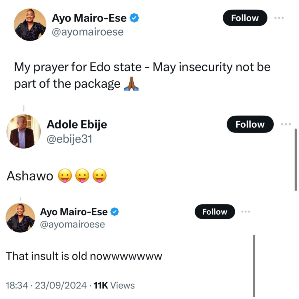 That insult is old - Arise TV Journalist, Ayo Mario-Ese replies troll 4