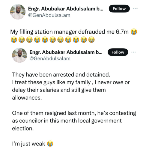 “I treated these guys like my family, never owed them salaries” Nigerian man laments after his staff defrauded him of N6.7 million 4