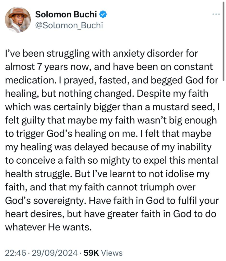 Have faith in God to grant your heart desires, but have an even greater faith that God will do whatever He wants - Solomon Buchi 4