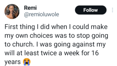 Photo of The first thing I did when I could make my own choices was to stop going to church – Nigerian lady says