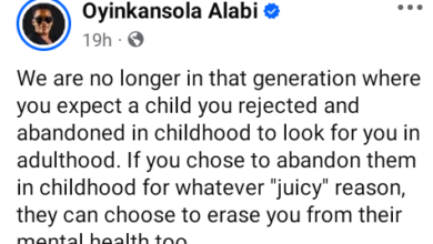 Photo of We are no longer in that generation where you expect a child you rejected in childhood to look for you in adulthood – US Army psychologist, Oyinkansola Alabi says