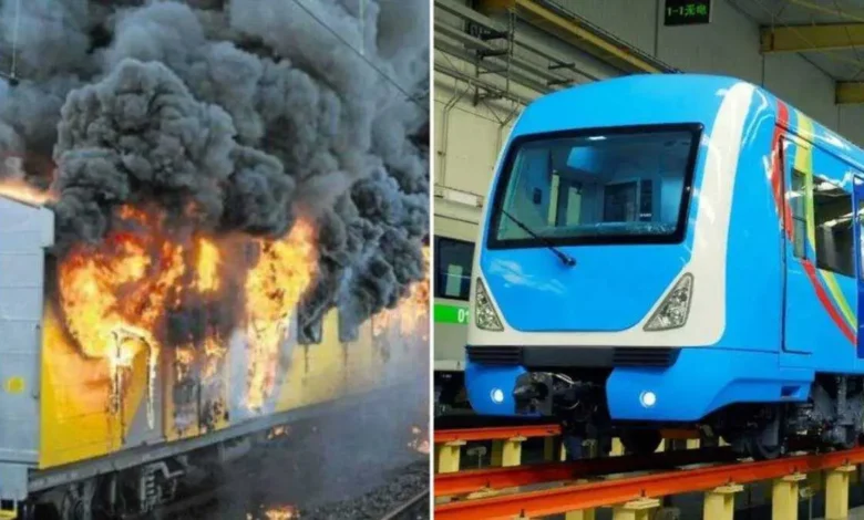 Fire guts Lagos Blue Line rail track 1