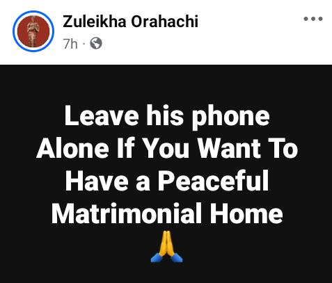 You are liable to die young if you don't leave your husband's phone alone - Nigerian man says 8