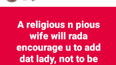 Photo of A religious and pious wife would encourage you to get a side chick – Man berates women who fight their husband’s side chicks