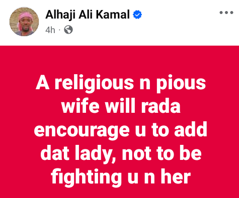 A religious and pious wife would encourage you to get a side chick - Man berates women who fight their husband's side chicks 7