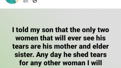 Photo of I will disown my son whether dead or alive if he sheds tears for any woman that is not his mother or sister- Nigerian man says