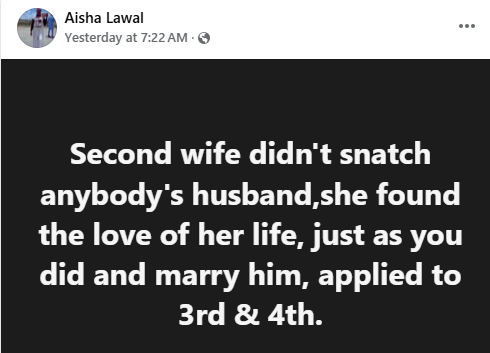 "Second Wives Are Not Husband Snatchers," Nigerian Woman says 3