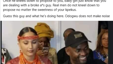 Photo of Only broke men kneel to propose – Nigerian man says