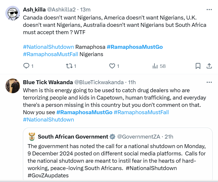 #Ramaphosamustgo trends as South Africans call for their President's resignation over 5-year visa policy for Nigerians 6