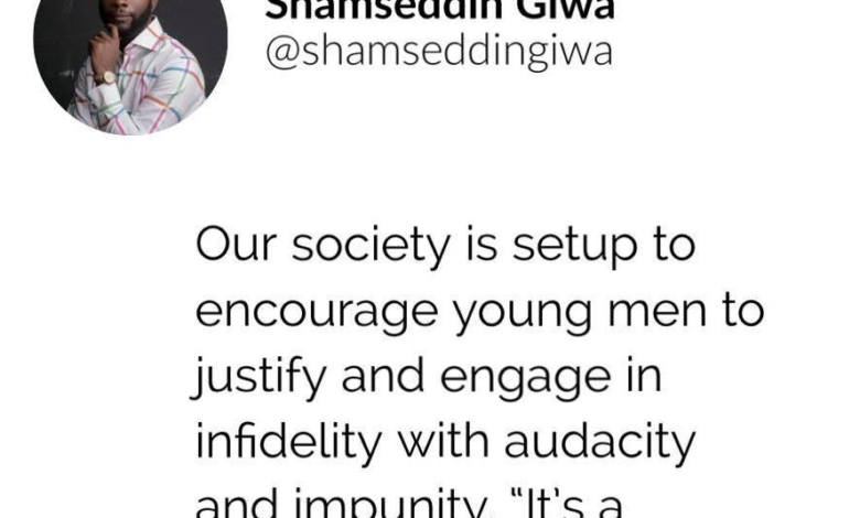 Our society is set up to encourage young men to justify and engage in infidelity with audacity and impunity - Nigerian marriage therapist says 5