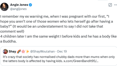 Photo of “I hope you aren’t one of those women who lets herself go after having a baby?” – Woman recalls what her ex said when she was pregnant with their first child, says she has maintained same weight after four kids