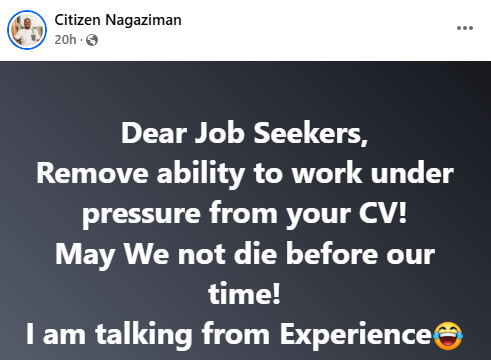 I became happier immediately after I left my banking job - Nigerian man writes about the disadvantages of working under pressure 5