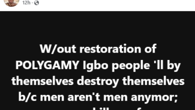 Photo of Without restoration of polygamy, Igbo people will destroy themselves – Nigerian man says