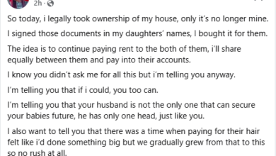 Photo of Your husband isn’t the only one that can secure your children’s future – Nigerian woman narrates how she bought a house for her young daughters and plans to pay them rent equally