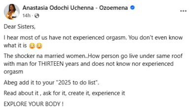 Photo of A married woman who has never experienced 0rgasm needs report her husband to his family – Nigerian man says