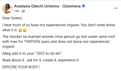 A married woman who has never experienced 0rgasm needs report her husband to his family - Nigerian man says 5