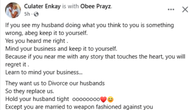 Photo of If you see my husband doing what you think is wrong, keep it to yourself or else you will regret it – Nigerian woman warns acquaintances