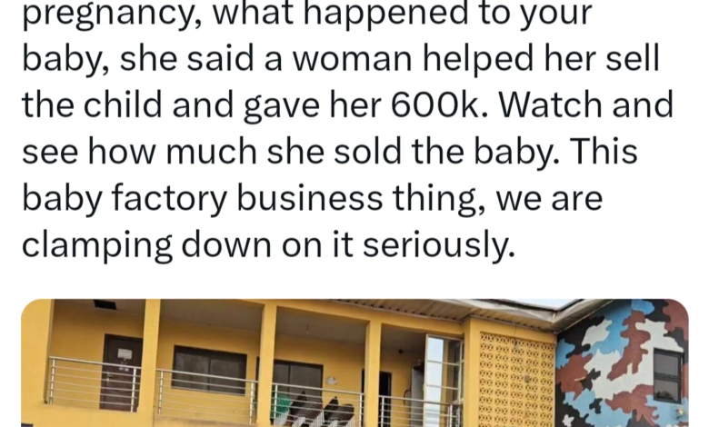 Woman sells baby for N4m, gives mother N600,000 3