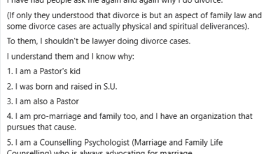 Photo of Divorce should only be applied as necessary evil, some marriages need to end – Nigerian lawyer explains why he handles divorce cases even though he is a pastor
